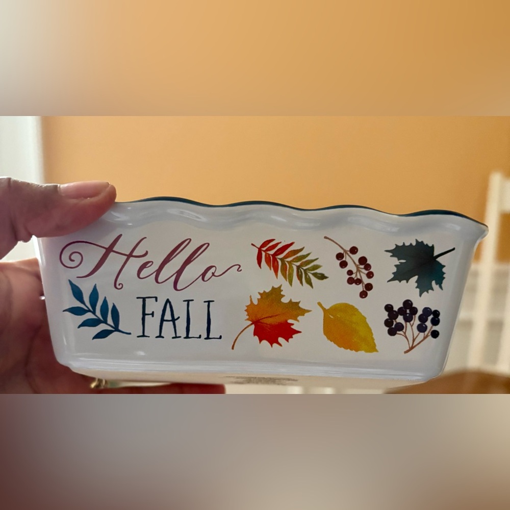 Nantucket Hello Fall Ceramic Rectangular
Mini Loaf Baking Pan - Picture 8 of 8
